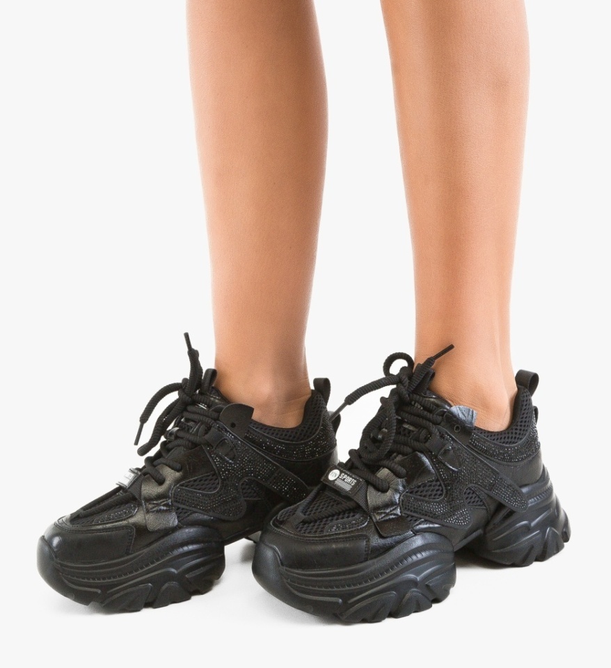 Sneakers dama Cream Negri - Img 5