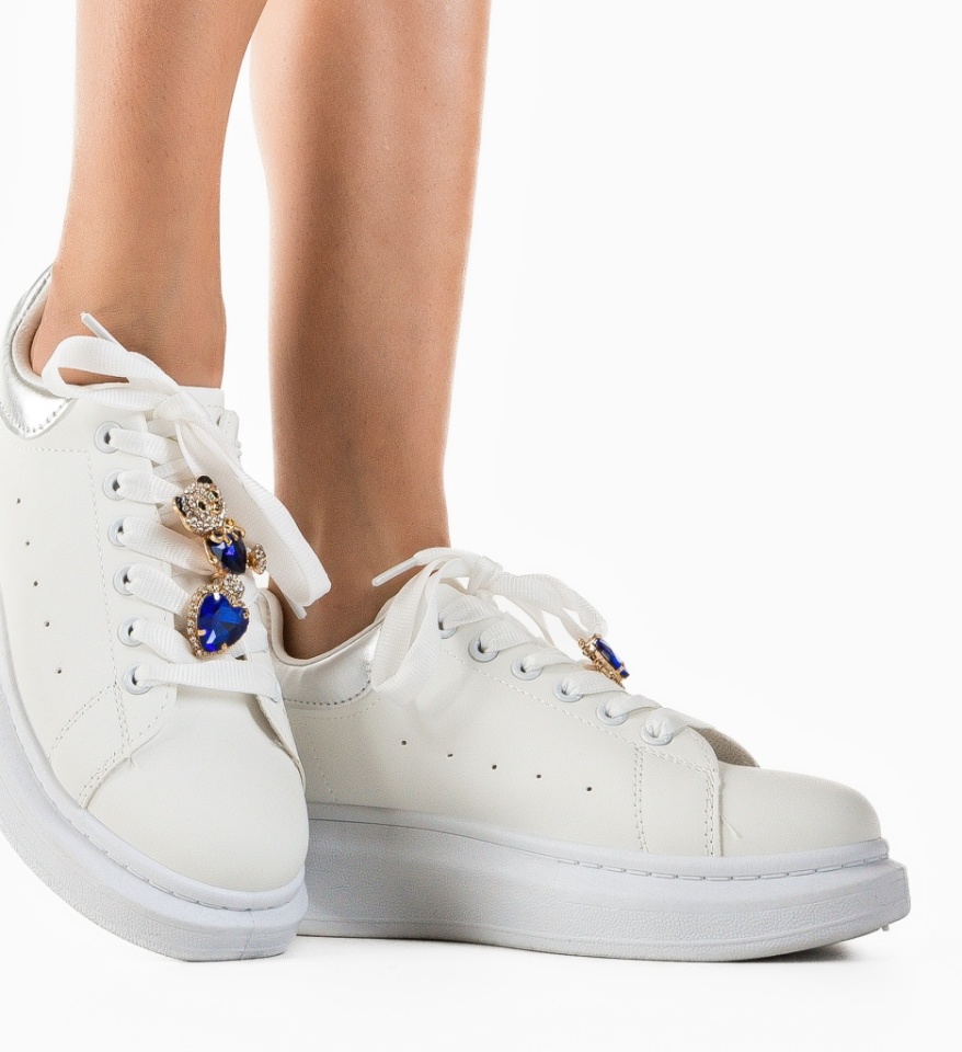 Sneakers dama Devin Argintii - Img 6