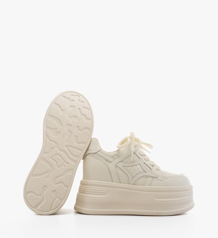 Sneakers dama Dibby Bej - Img 3