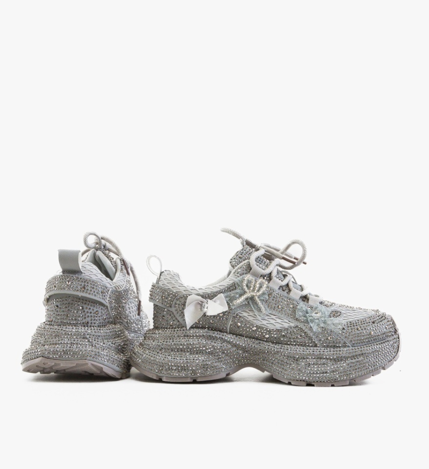 Sneakers dama Dunndy Argintii - Img 3