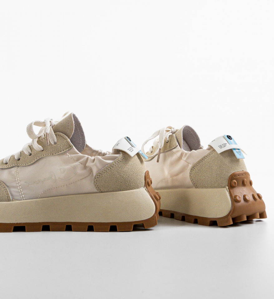 Sneakers dama Galant Bej - Img 3