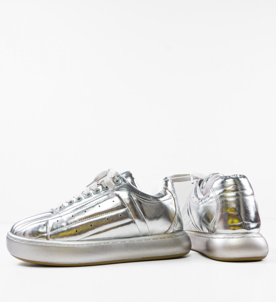 Sneakers dama Golgar Argintii - Img 3