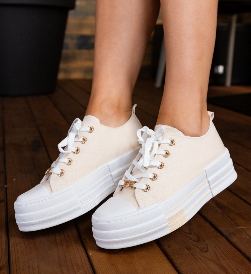 Sneakers dama Heyh Bej - Img 6