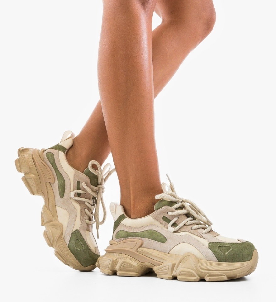 Sneakers dama Hurem Bej 3 - Img 5