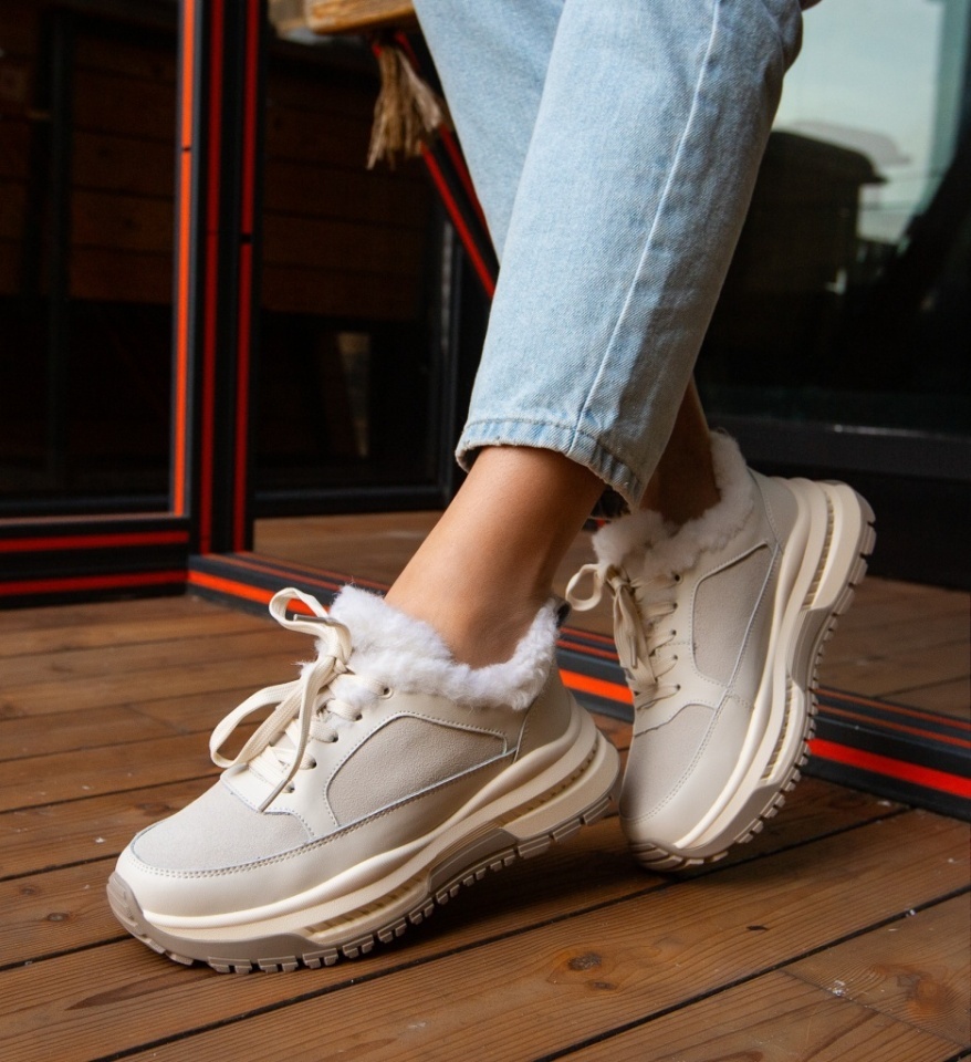 Sneakers dama Jahe Bej - Img 4