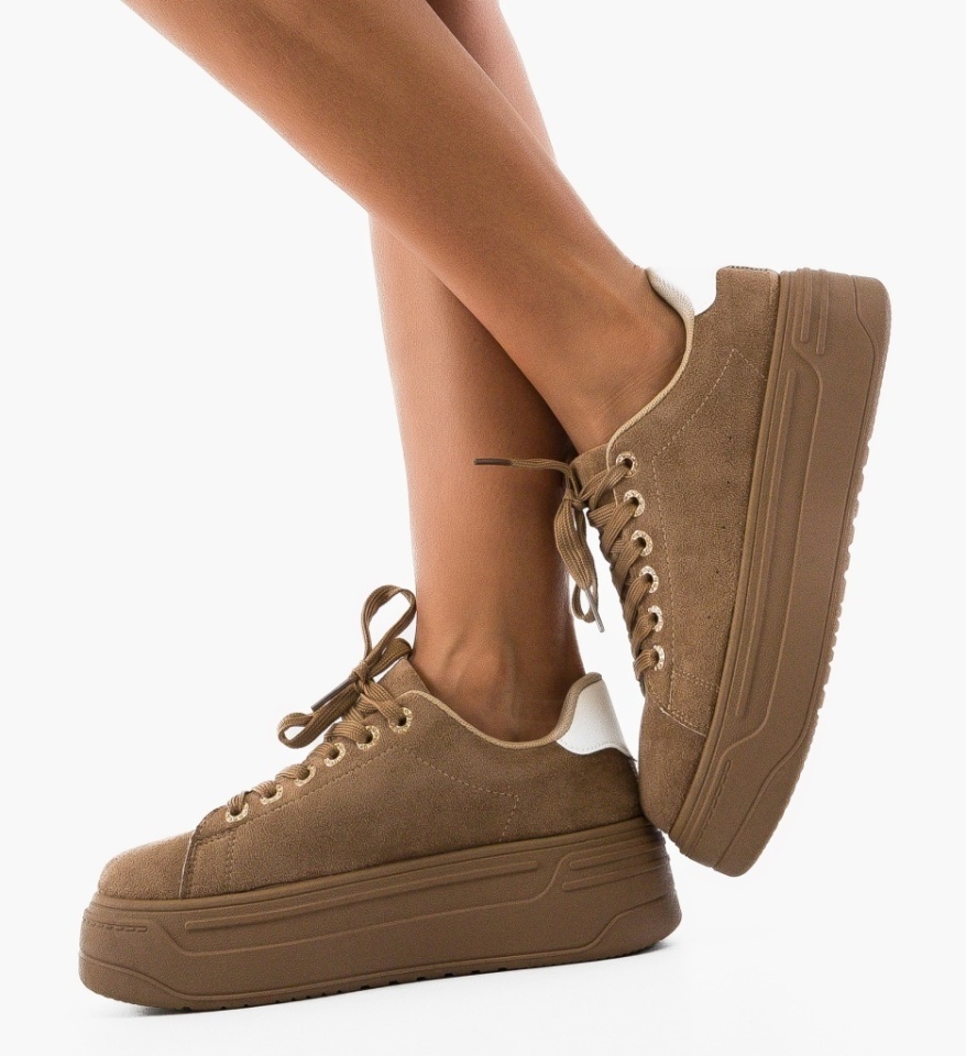 Sneakers dama Merui Khaki - Img 6