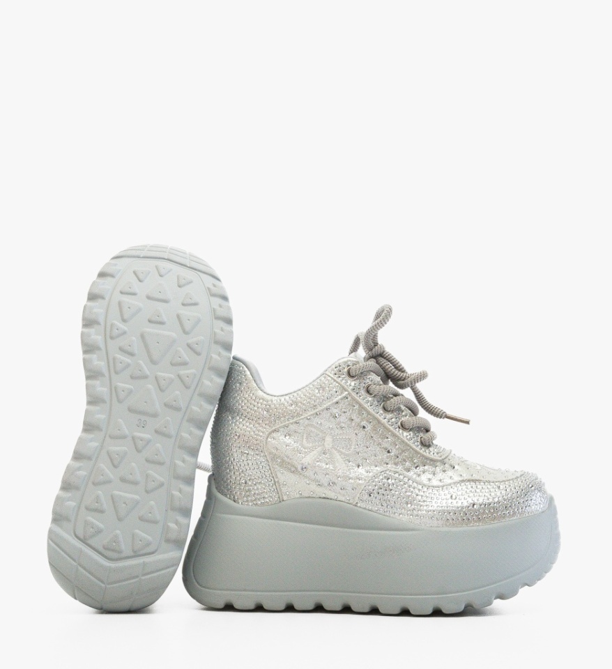 Sneakers dama Ohale Argintii - Img 2