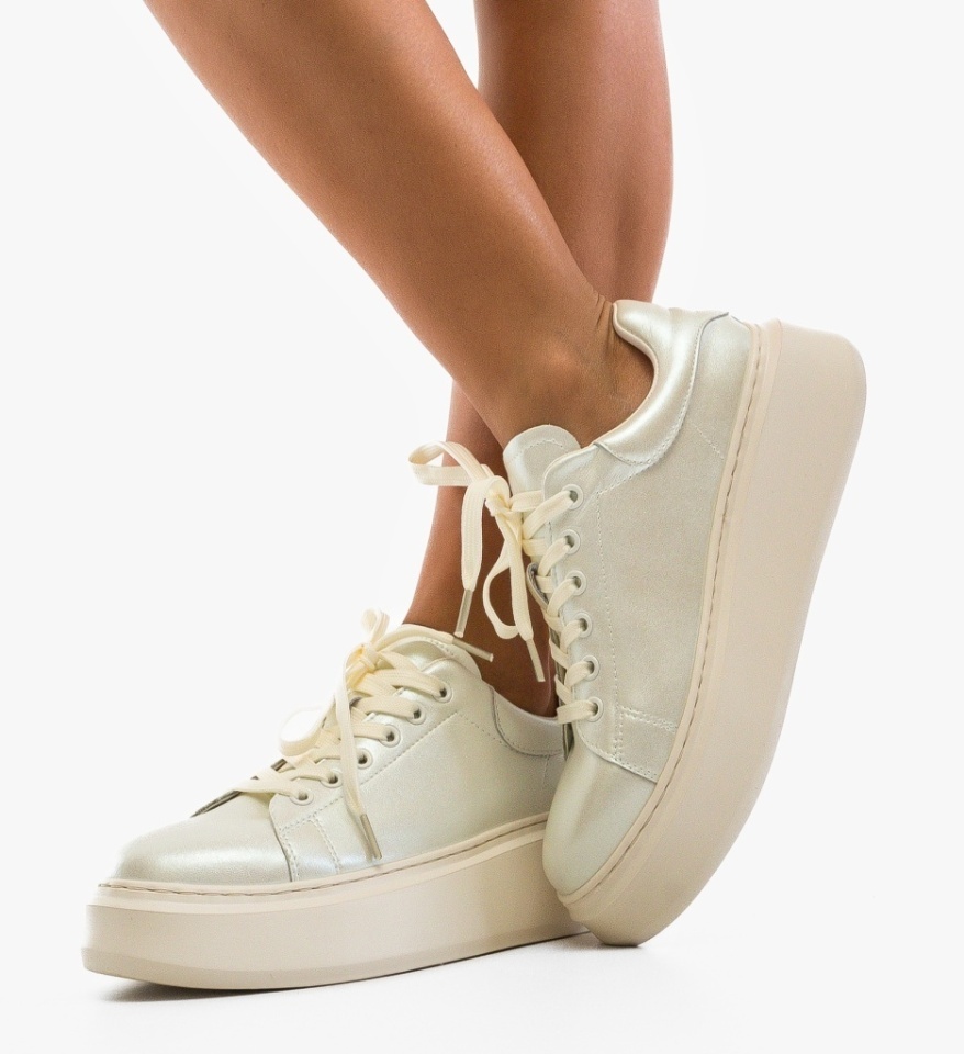 Sneakers dama Onart Bej - Img 5
