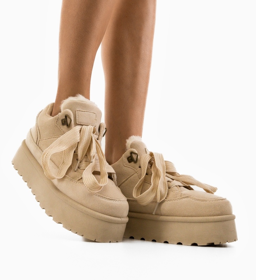 Sneakers dama Pardy Bej - Img 6