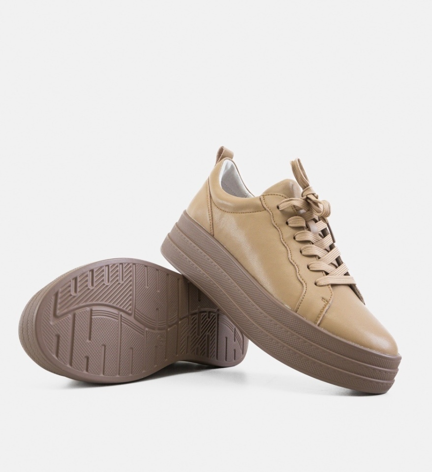 Sneakers dama Praka Bej 2 - Img 2
