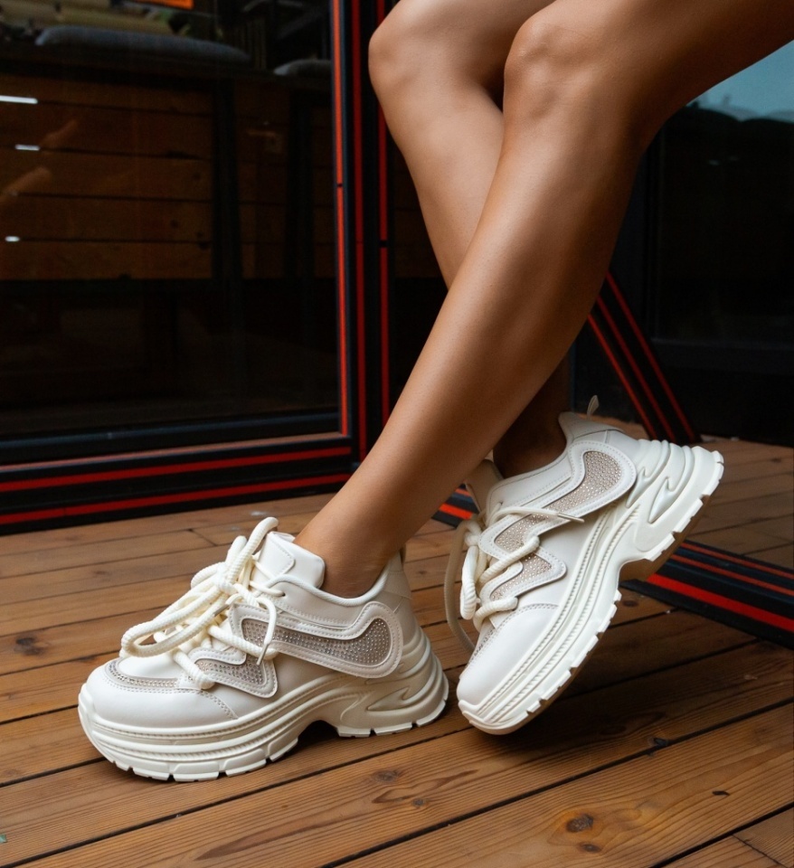 Sneakers dama Rafe Bej - Img 2