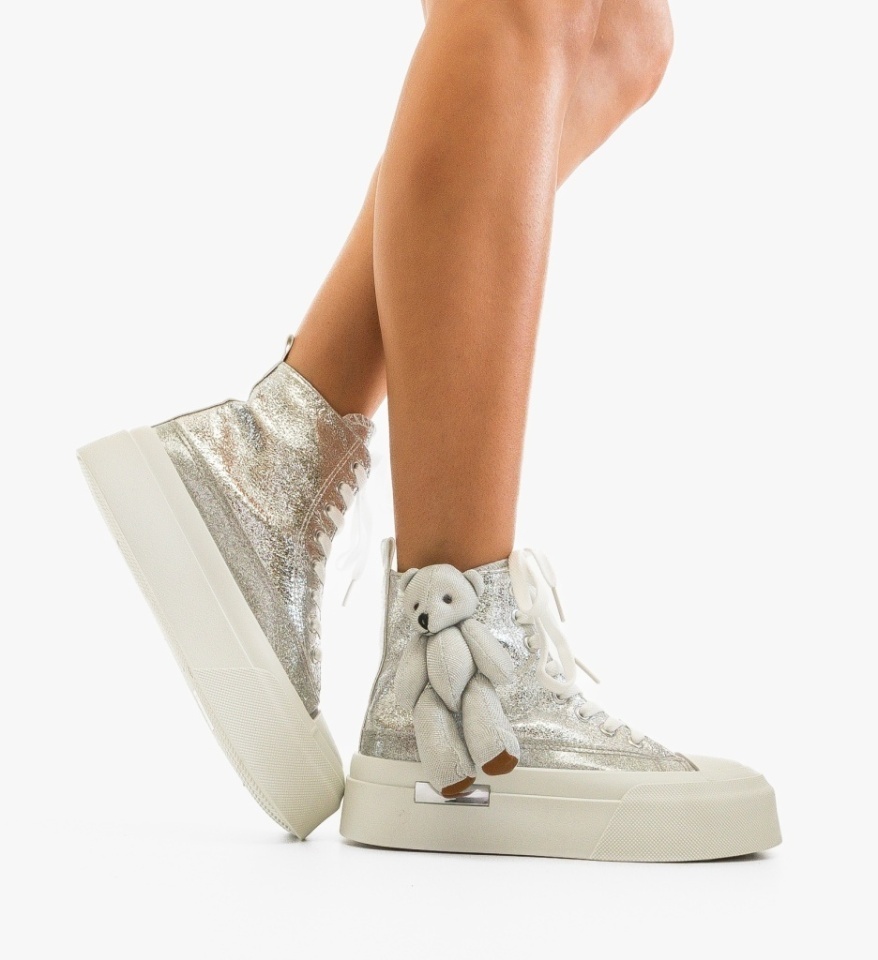 Sneakers dama Serena Argintii - Img 6