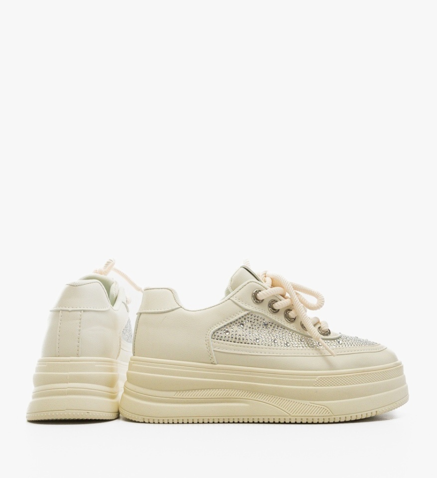 Sneakers dama Sheryg Bej - Img 3