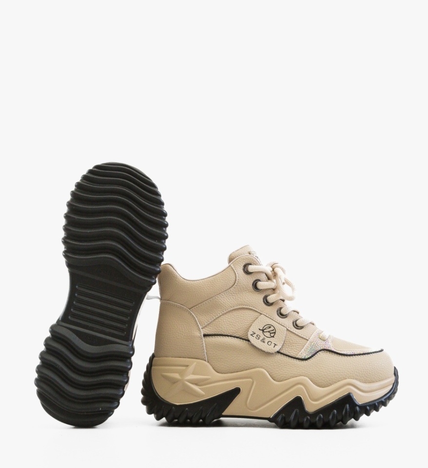 Sneakers dama Uleka Bej - Img 3