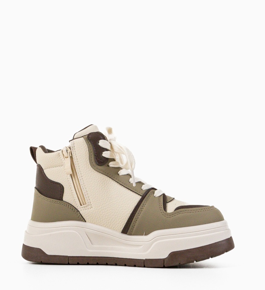 Sneakersi dama Okayta Khaki - Img 4