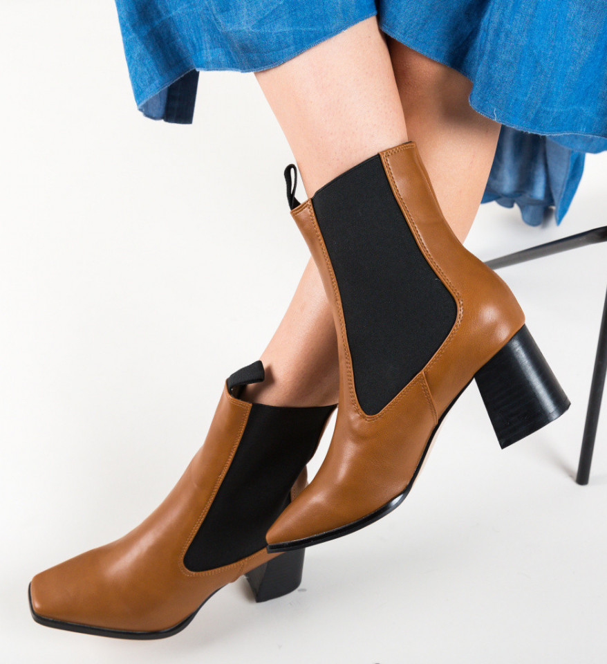 Botine Peach Camel