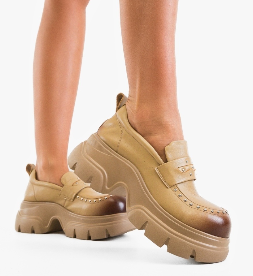 Pantofi Casual Allen Bej - Img 6