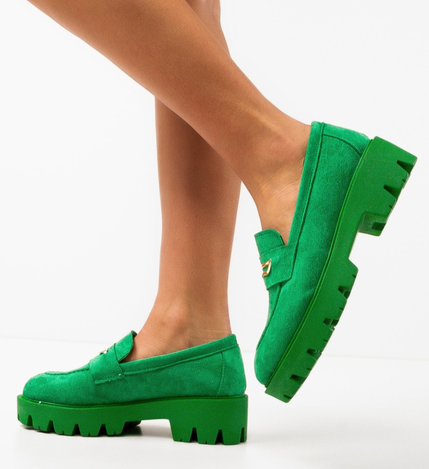 Pantofi Casual Beikrols Verzi - Img 5
