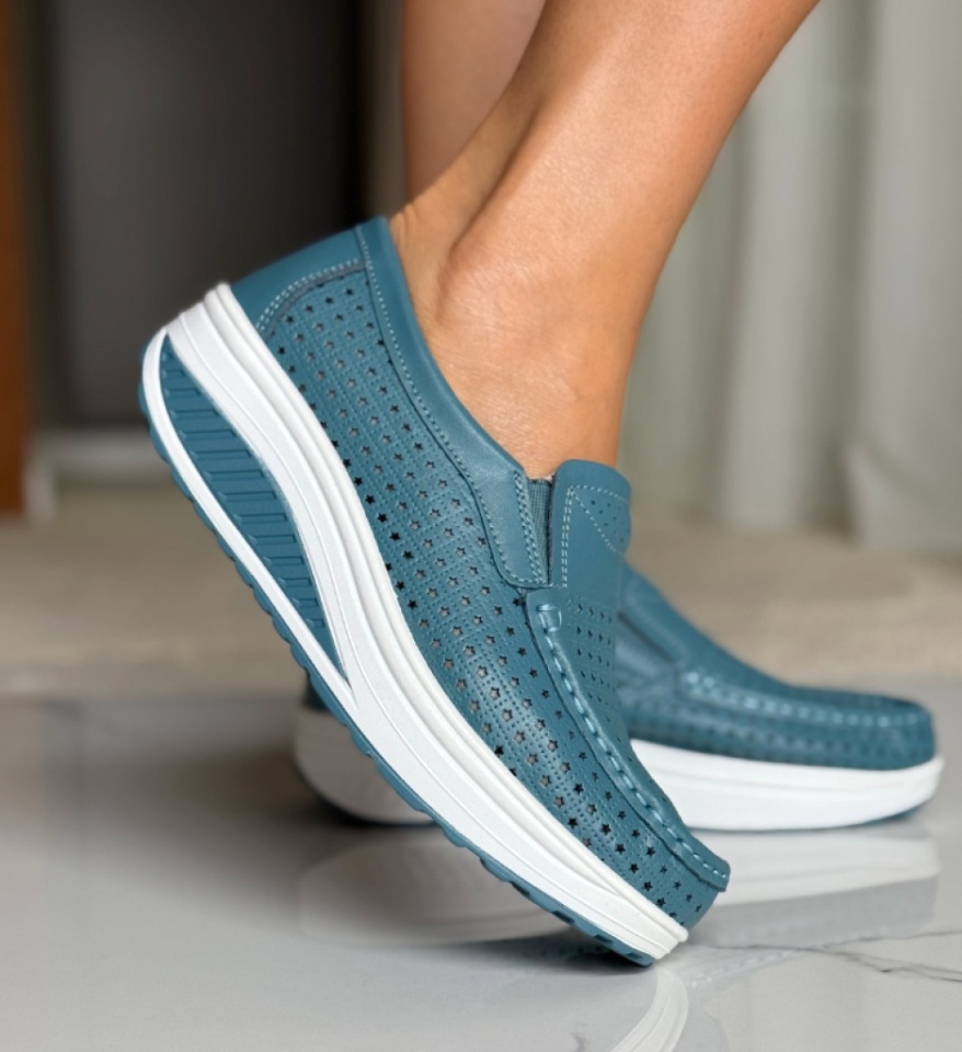 Pantofi Casual Bicaz Albastri - Img 12