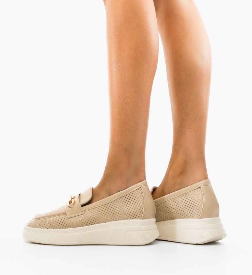 Pantofi casual Bobby Bej - Img 3
