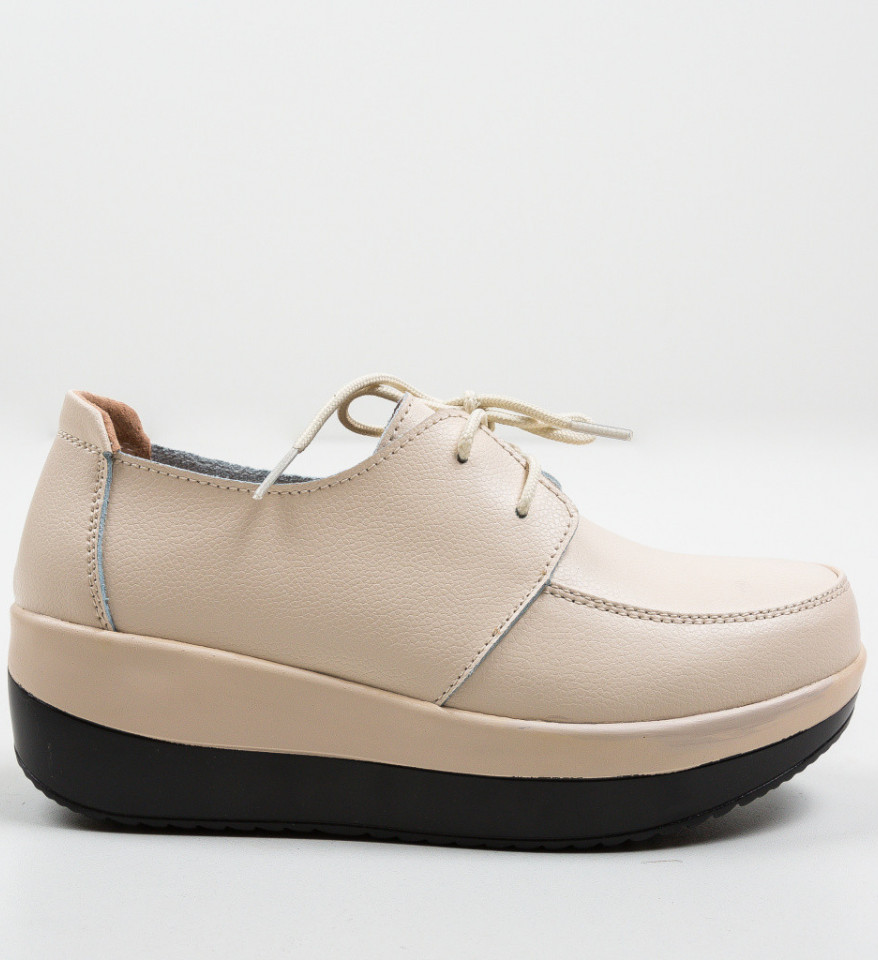 Pantofi Casual Creamt Bej - Img 4