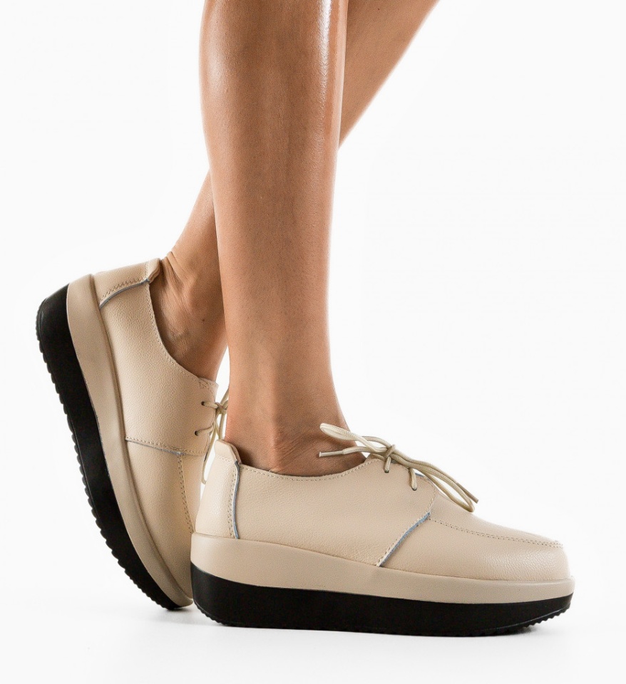 Pantofi Casual Creamt Bej - Img 6