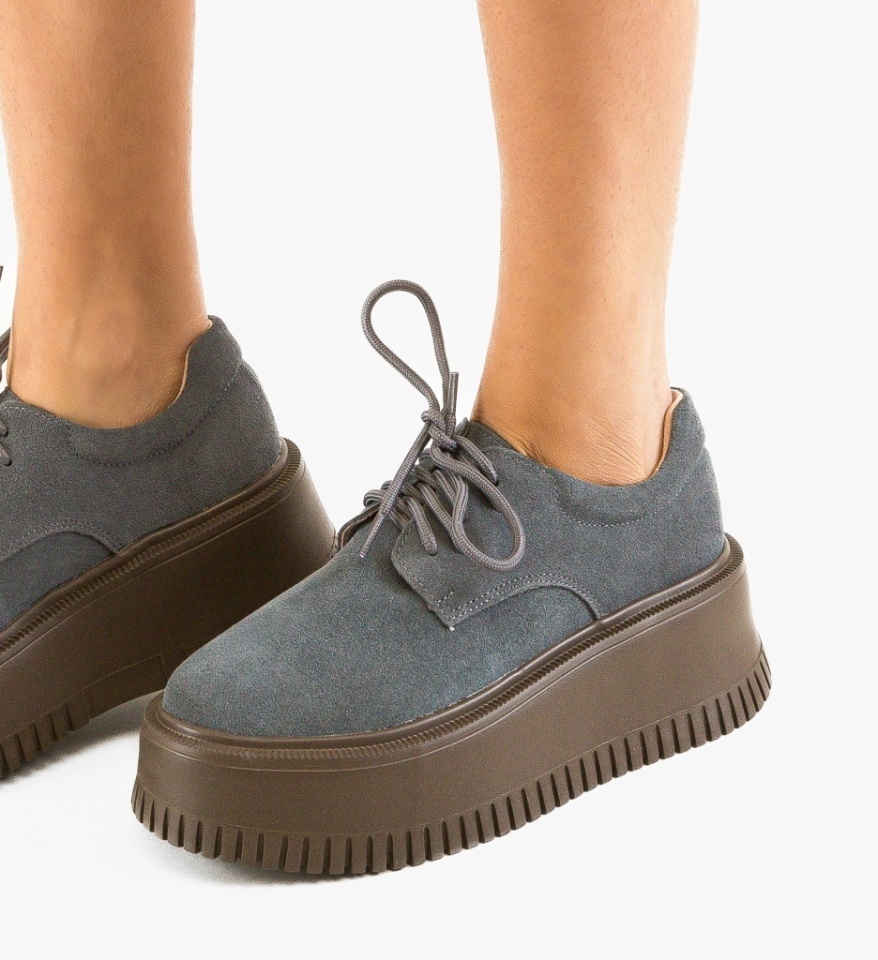 Pantofi casual dama Benve Gri - Img 1