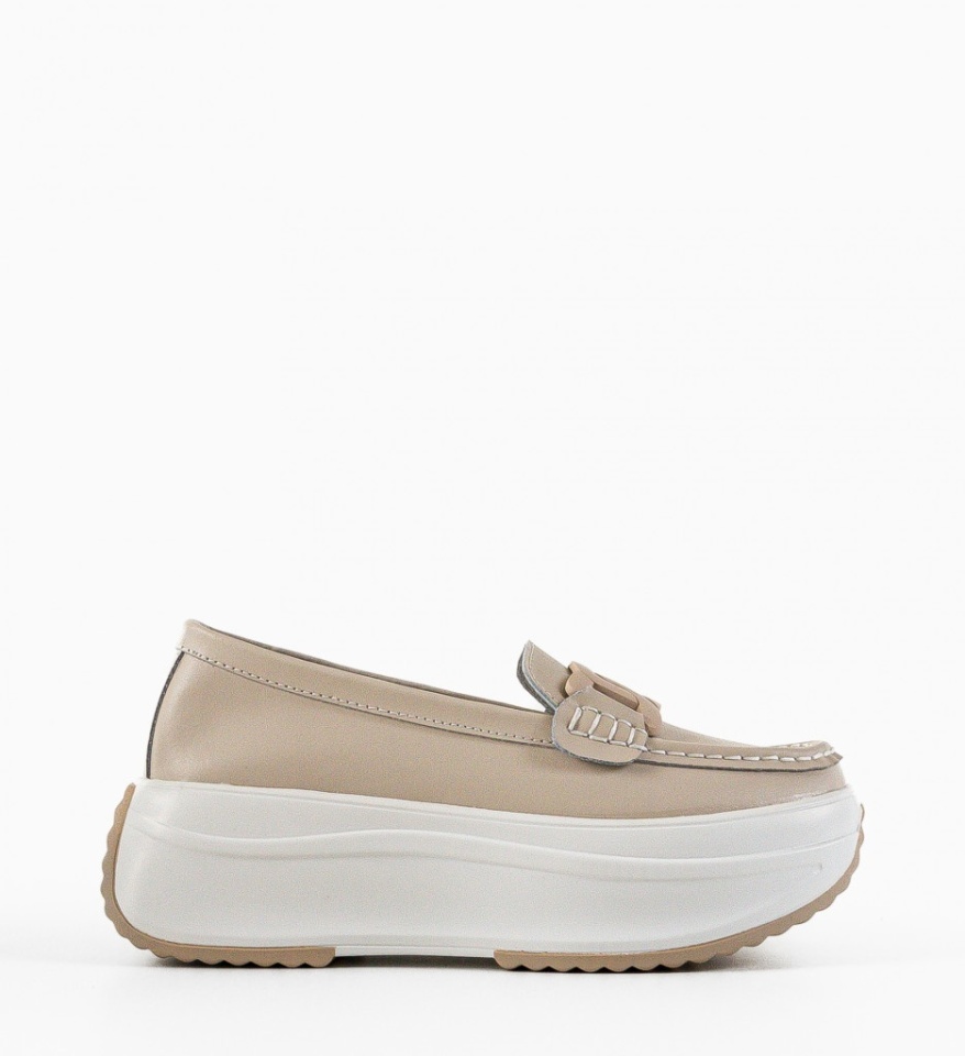 Pantofi Casual dama Biljana Bej - Img 3