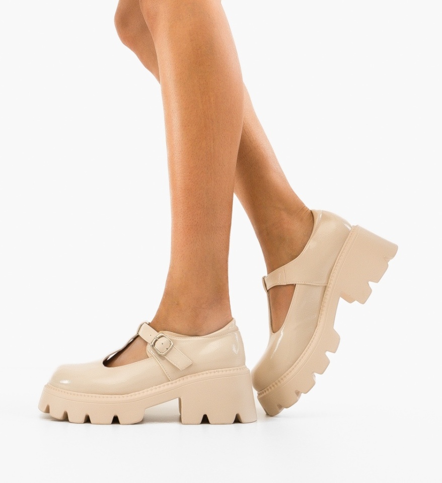 Pantofi Casual dama Fabox Bej 2 - Img 4
