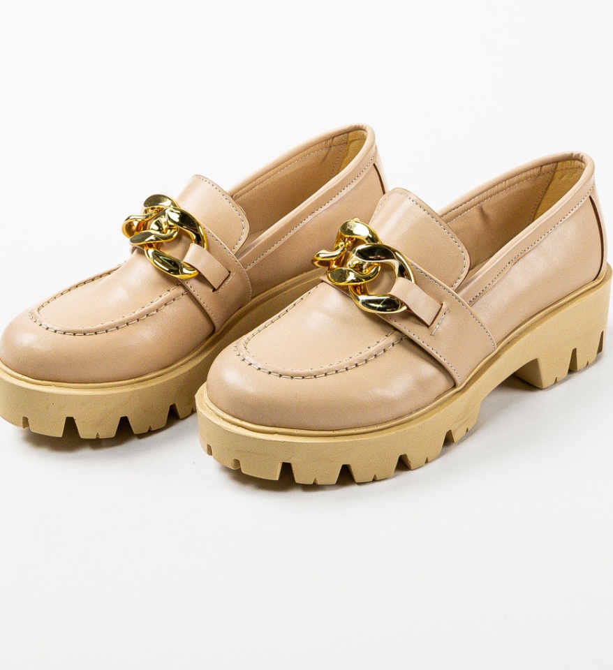 Pantofi Casual dama Gely Bej 2 - Img 5