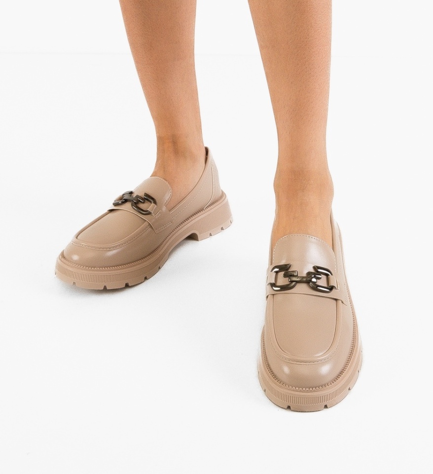 Pantofi Casual dama Helios Bej - Img 6