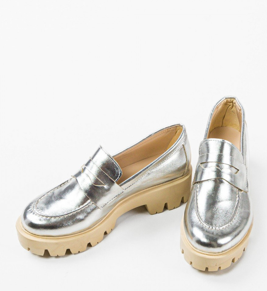 Pantofi Casual dama Kardy Argintii - Img 2