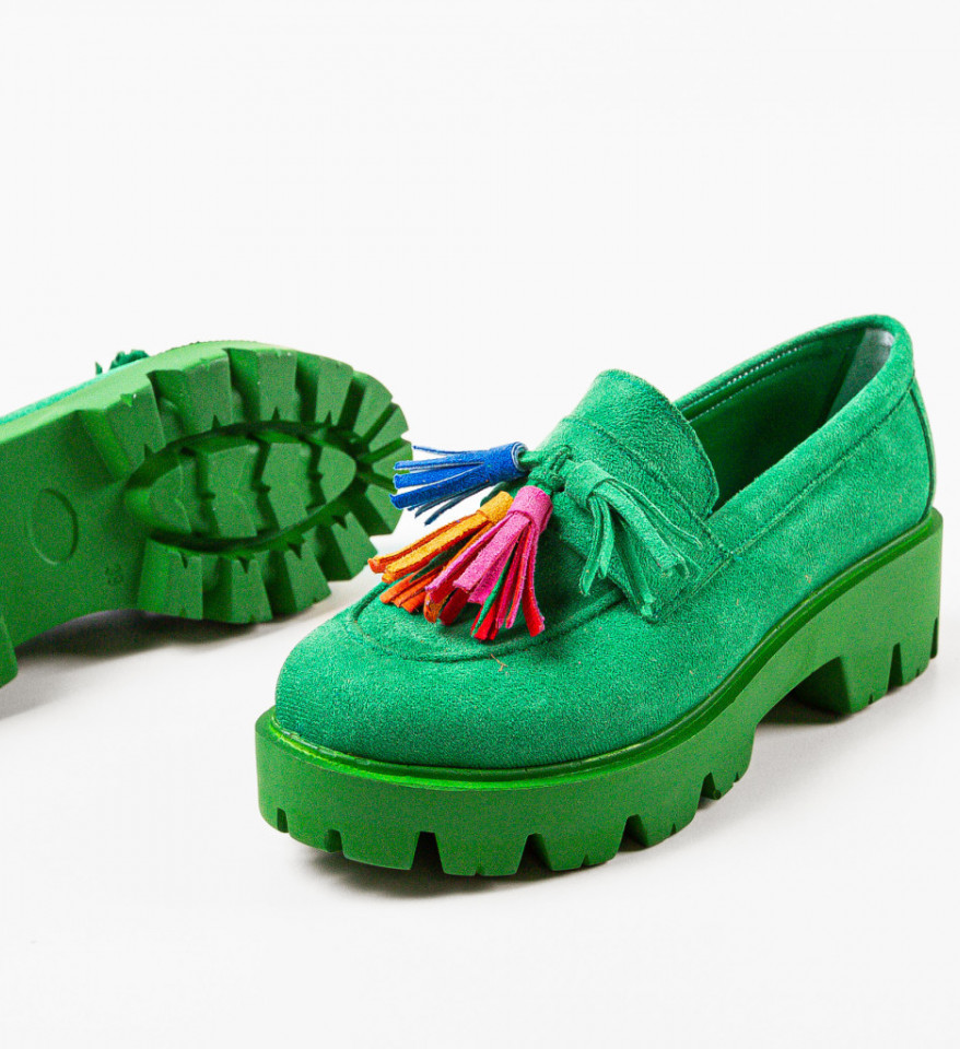 Pantofi Casual dama Kuciure Verzi - Img 12