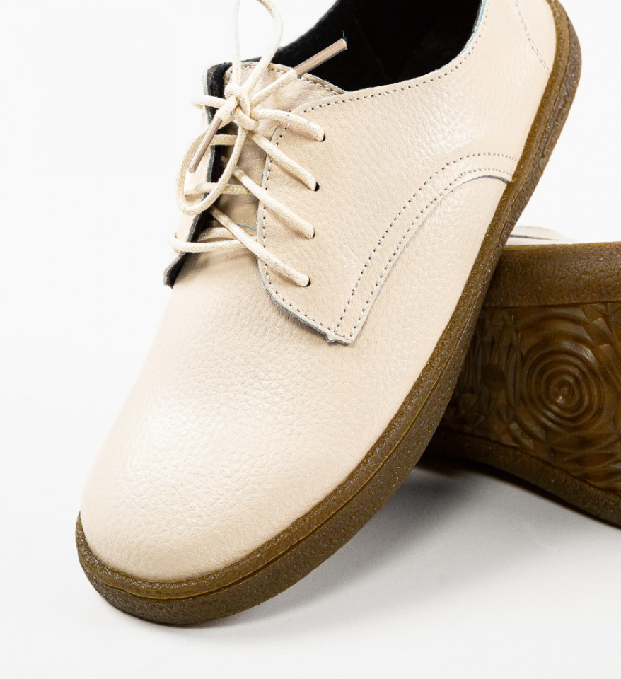 Pantofi casual dama Lactose Bej - Img 3