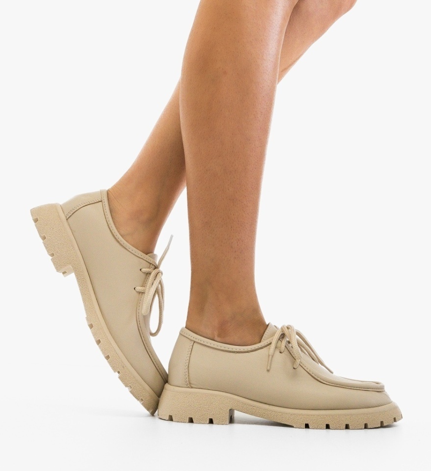 Pantofi casual dama Palome Bej - Img 6