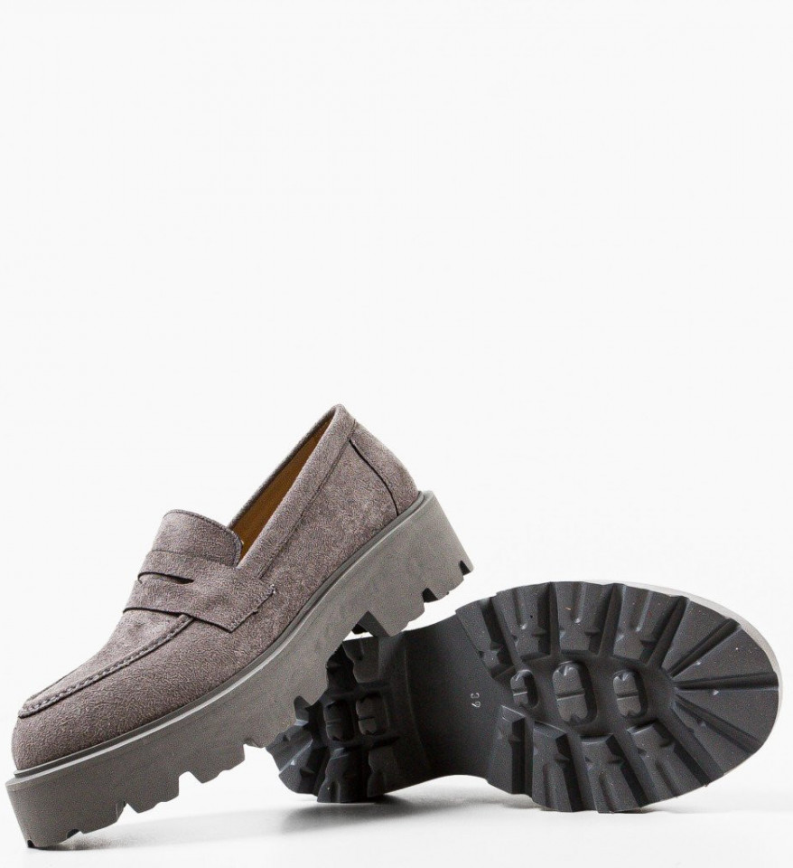 Pantofi Casual dama Punde Gri - Img 4
