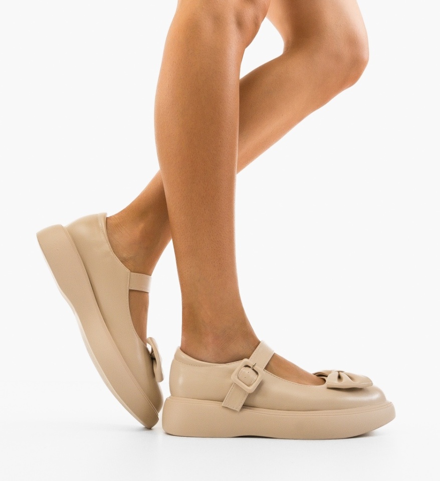 Pantofi Casual dama Samwell Bej - Img 5