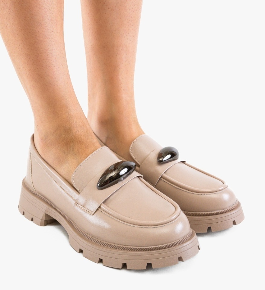 Pantofi casual dama Torant Bej - Img 5