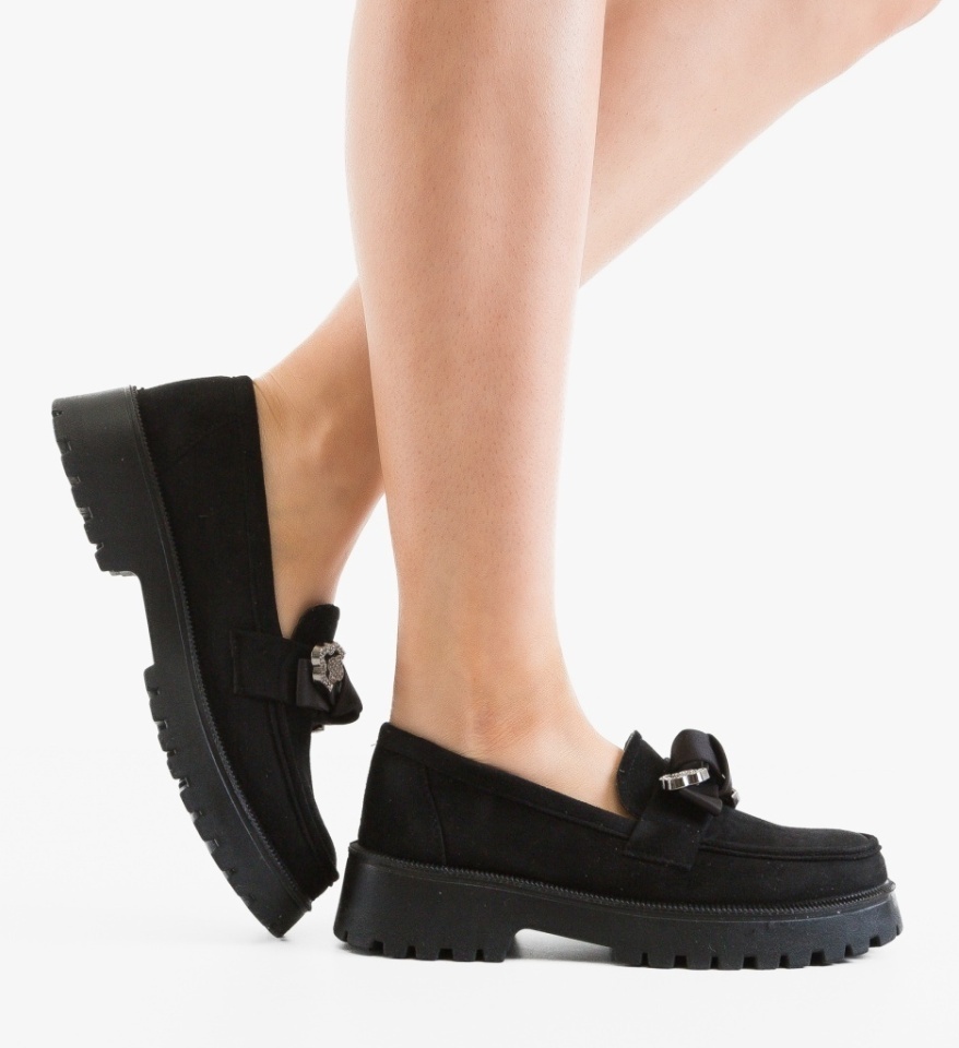 Pantofi casual dama Vrerru Negri 3 - Img 3
