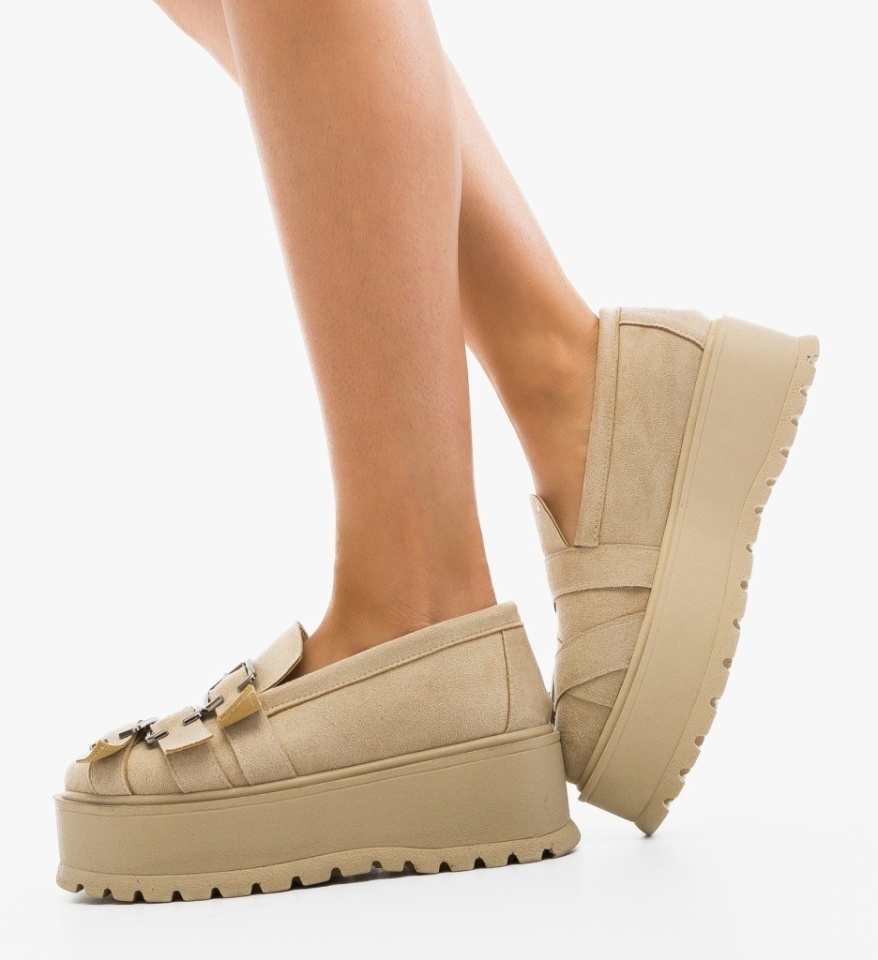 Pantofi Casual Darqu Bej - Img 3
