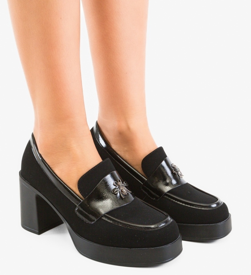Pantofi Casual Diamus Negri 3 - Img 6