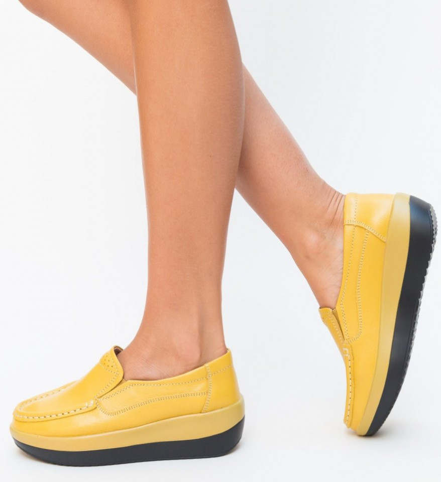 Pantofi Casual Ember Galbeni - Img 4