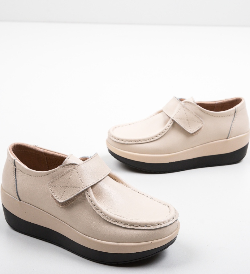 Pantofi Casual Groma Bej - Img 15