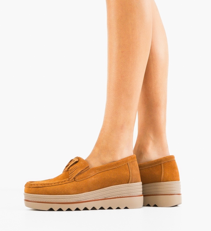 Pantofi Casual Hipok Camel - Img 6