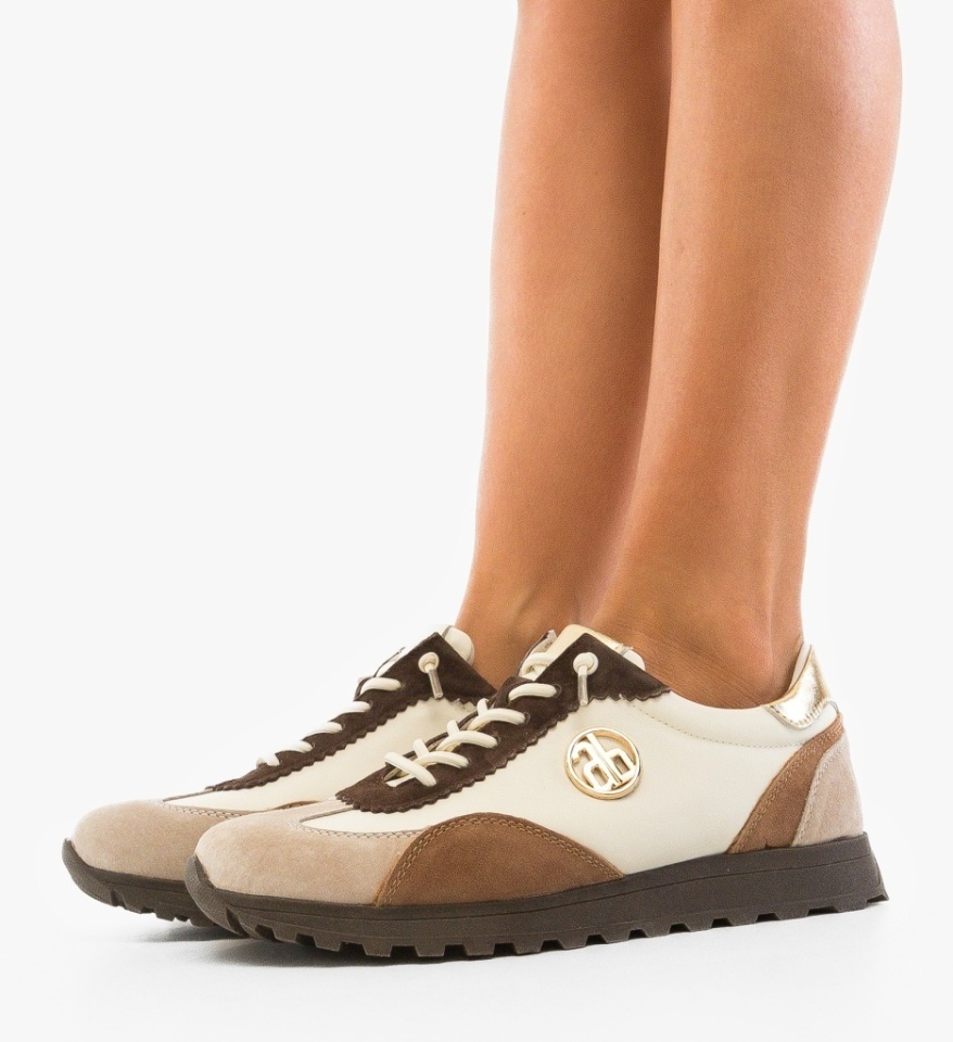 Pantofi Casual Kaneb Bej - Img 3