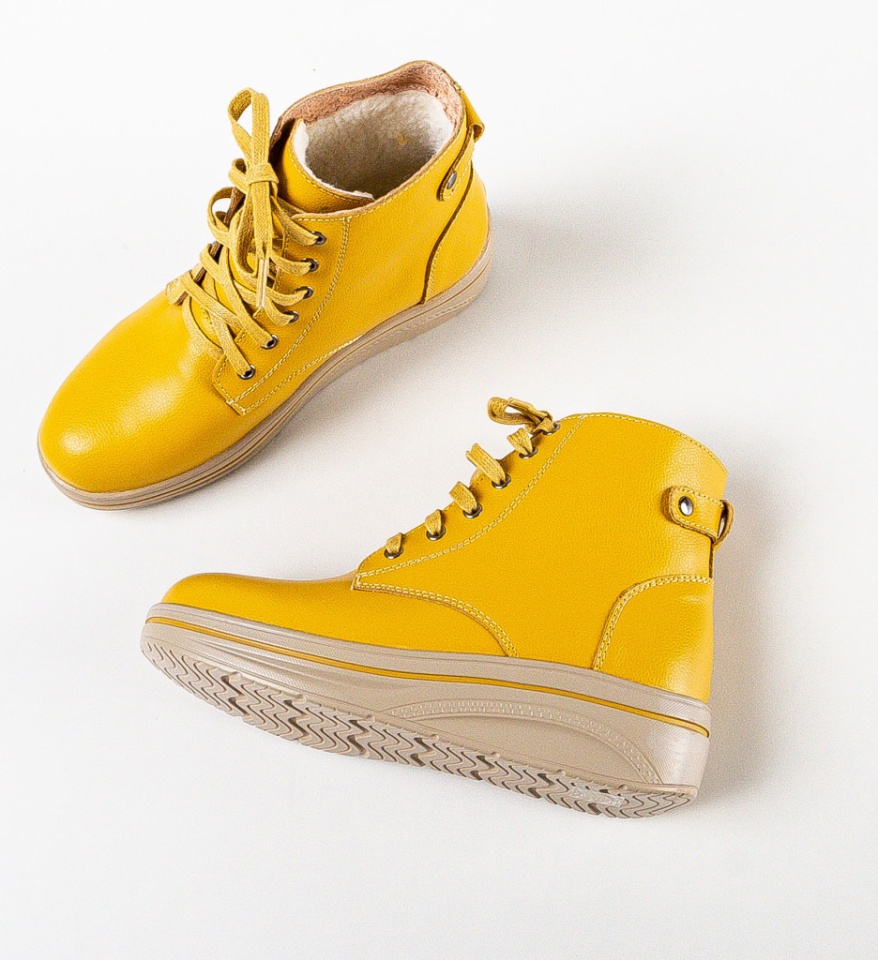 Pantofi Casual Lakiob Galbeni - Img 10