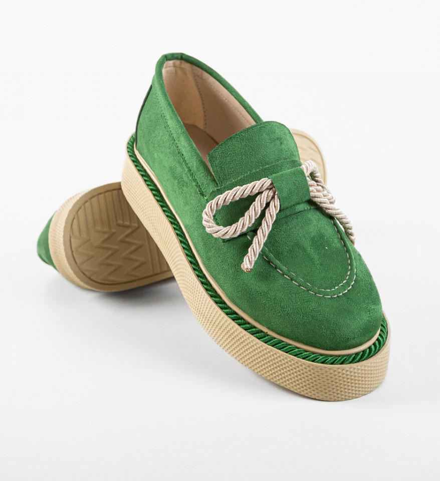 Pantofi Casual Leskus Verzi - Img 2