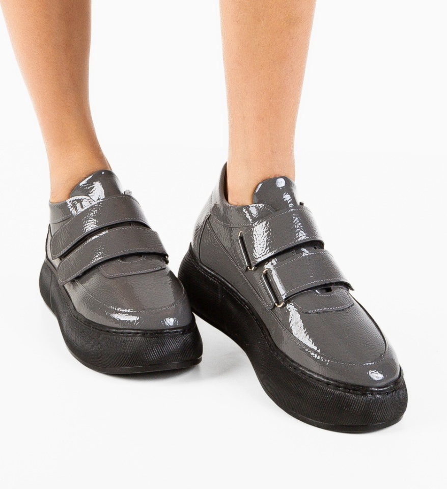 Pantofi Casual Mernera Gri - Img 6