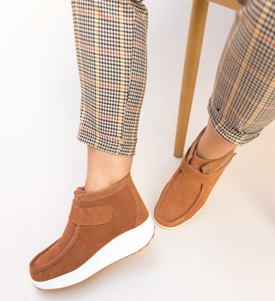 Pantofi Casual Misha Camel - Img 8