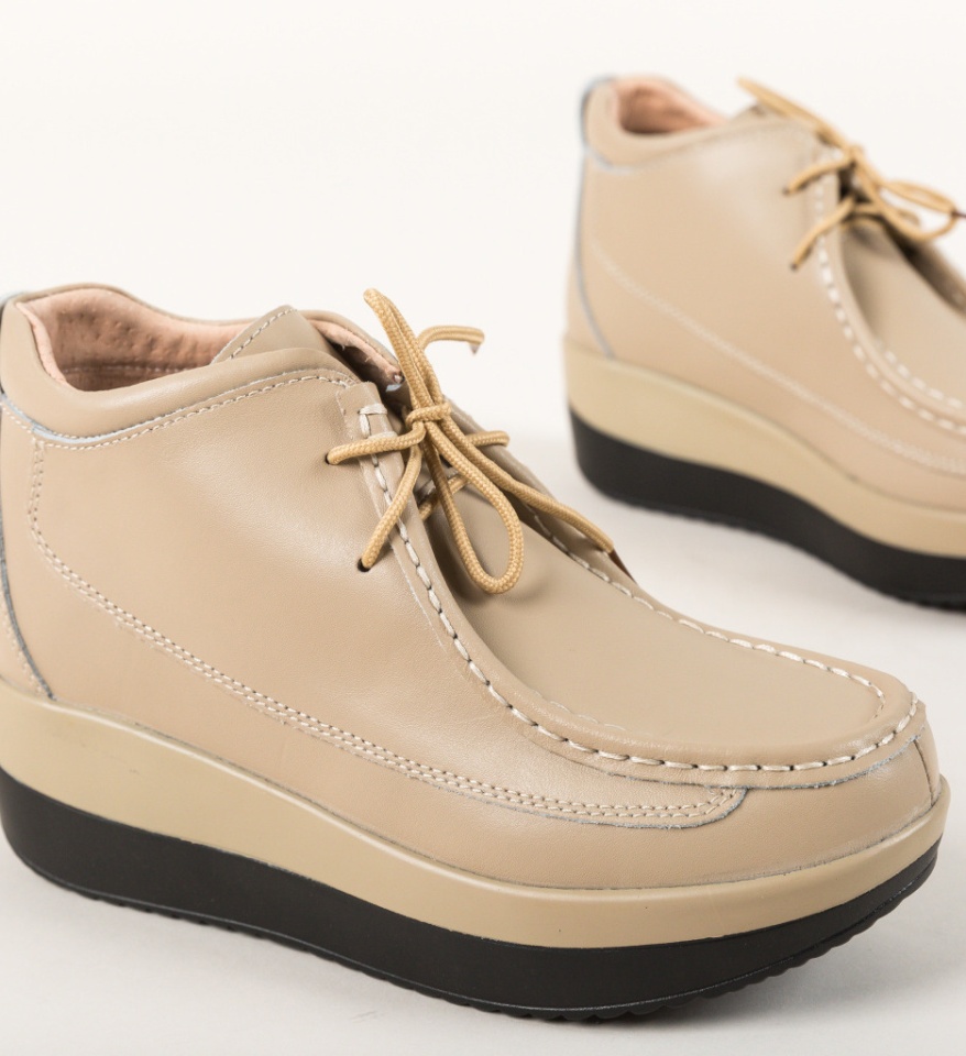 Pantofi Casual Nash Bej - Img 4